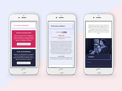 Julie Maurel - Website design & development blue julie maurel mobile pink purple studio dpe studio etienne pigeyre web website