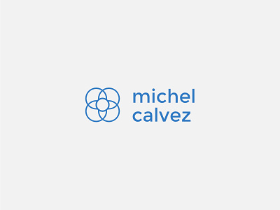 Michel Calvez Logo - Systemic Coaching blue circle coach coaching conseil consulting etienne pigeyre flower garden grey logo studio dpe systemic