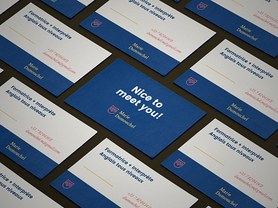 Business cards for a private english teacher