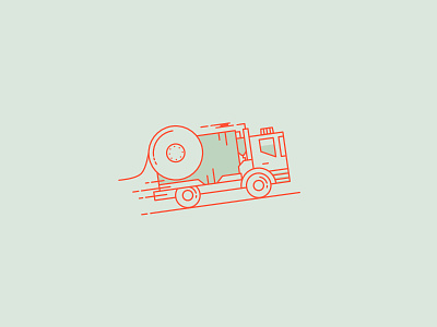 Illustration - Vacuum truck for a small business etienne pigeyre illustration line studio dpe sucker truck tanker truck vacuum