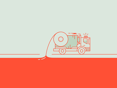 Illustration - Pumping vacuum truck for a small business