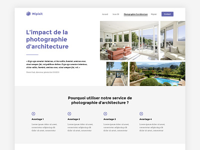 Work in progress - Web design for an architectural photographer architectural clean etienne pigeyre grey photographer purple simple studio dpe white