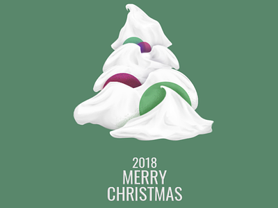 2018 Merry Christmas christmas icecream tree