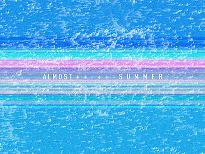 Almost Summer artwork card design colorful graphic design summer vivid