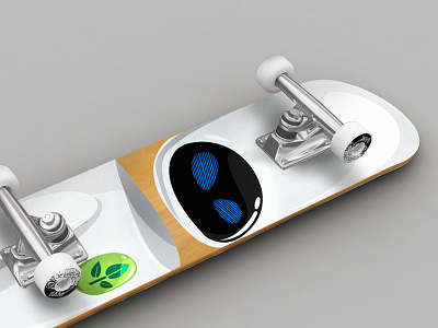 Eve skateboard illustration illustration minimal pixar simple skateboard vector
