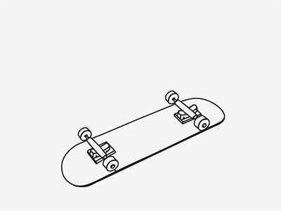 Illustration for sanjacezek.com animation design gif illustration skateboard white
