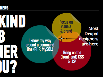 What kind of web designer are you? slide design venn diagrams