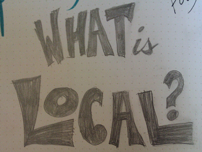 What is Local? lettering sketches