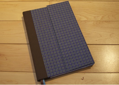 Blue Plaid and Brown bookbinding notebooks