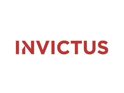 Invictus Logo branding design flat illustration lettering logo typography
