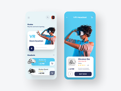 VR Store App 2020 app application clean dashboard design figma game icon mobile mobile app mobile ui oculus oculus rift shopping app store app store design ui ux vr