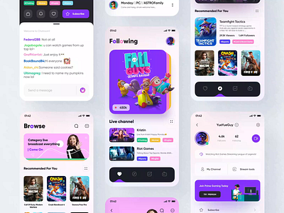 Twitch App Design Part 3 2020 app app design application card design design figma game icon mobile mobile ui redesign stream streaming streaming app twitch ui ux