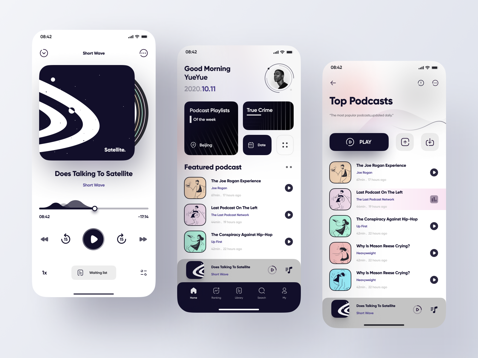 Podcast App Design Part 2 by YueYue\ud83c\udf19 for Top Pick Studio on Dribbble