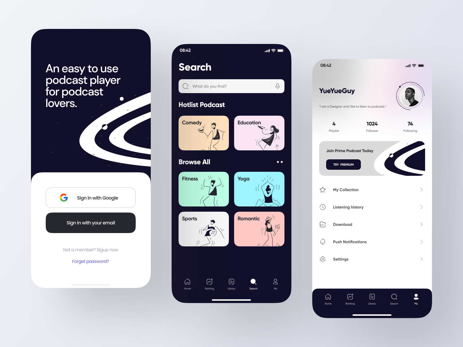 Podcast App Design Part 3 by YueYue\ud83c\udf19 for Top Pick Studio on Dribbble