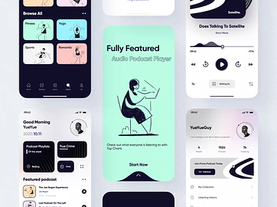 Podcast App Design Part 3 2020 adobe after effects animated animation app application design figma icon illustration art interface mobile motion motion design player podcast podcast art sign in ui ux