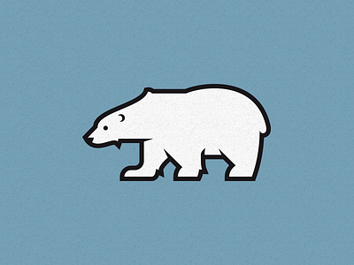 Polar bear illustration logo polar bear