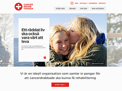CancerRehabFonden site cancer rehab fonden css css3 icons slideshow ux web design