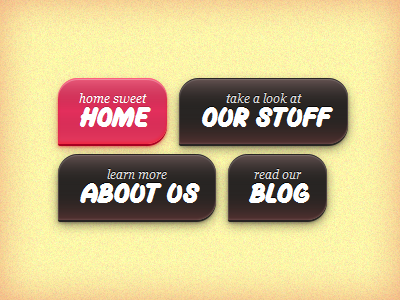 CSS3 Menu Buttons, pimped! box shadow css3 design ui