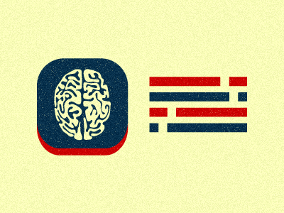 Brain, think! behavior analysis icon illustration