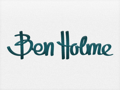 Ben Holme design illustration logo personal type