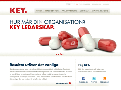 Swedish consulting agency key.se typography web design