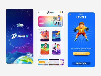 Digix - eLearning Educational Platform app application design elearn mobile platform ui