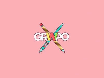 Grwpo brand illustration logo type vector