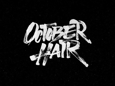 October Hair barbershop hair logotype october