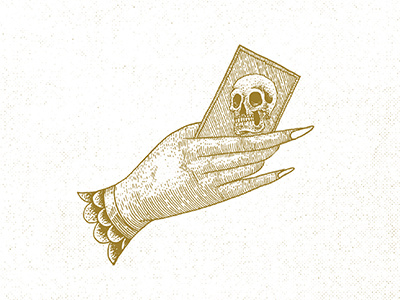 Hand & Dead dead hand illustration logo logotype skull