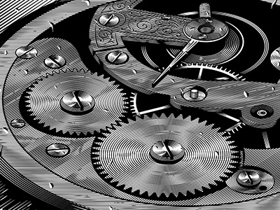Clock achurado clock illustration ilustración reloj vector