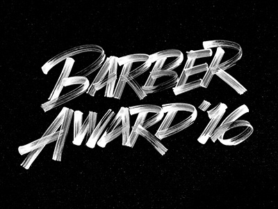 Barber Award award barber brush lettering texture