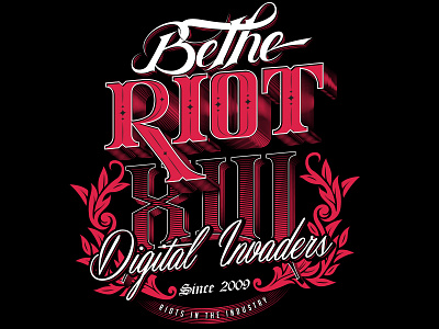 Be The Riot betheriot digital invaders lettering type