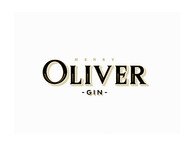 Henry Oliver Gin Logotype gin henry lable lettering logo oliver
