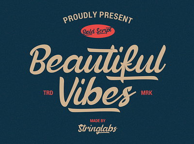 Beautiful Vibes - Bold Script Vintage Retro Font 80s bold calligraphy classic cursive handdrawn handlettering hipster lettering retro script sporty typeface vintage wedding