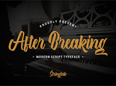 After Breaking - Modern Script Typeface alternates bold boldscript calligraphy casual classic font grunge handdrawn handlettering handwritten ligatures logotype script typeface