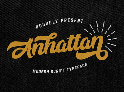 Anhattan - Retro Bold Script Font 80s bold calligraphy classic cursive handdrawn handlettering hipster lettering retro script sporty typeface vintage wedding