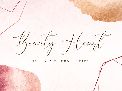 Beauty Heart - Lovely Script Font calligraphy casual classy elegant feminime handdrawn handlettering handwritten ligature logotype luxury modern signature stylish whimsical