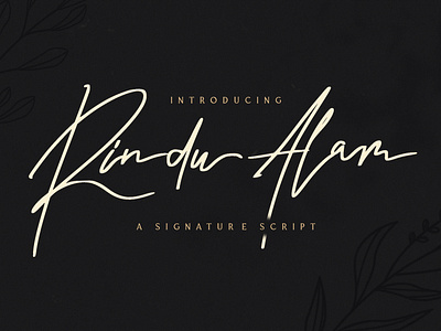 Rindu Alam - Signature Script Font