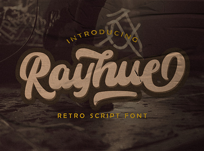 Rayhue - Retro Bold Script Font 80s bold calligraphy classic cursive handdrawn handlettering hipster lettering retro script sporty typeface vintage wedding