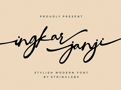 Ingkar Janji - Stylish Script Font calligraphy casual classy elegant feminime handdrawn handlettering handwritten ligature logotype luxury modern signature stylish whimsical