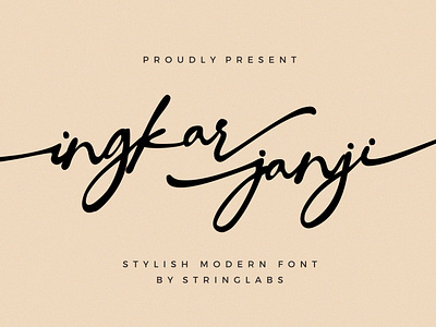 Ingkar Janji - Stylish Script Font