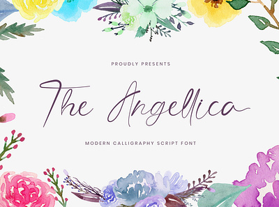 The Angellica - Calligraphy Font calligraphy casual classy elegant feminime handdrawn handlettering handwritten ligature logotype luxury modern signature stylish whimsical