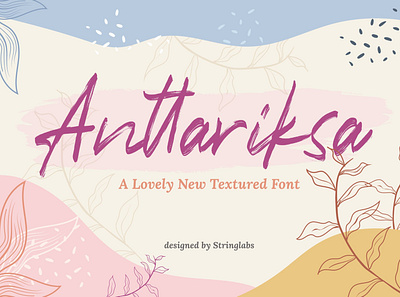 Anttariksa - Brush Script Font brush calligraphy casual classy feminime handdrawn handlettering handwritten ligature logotype luxury modern signature stylish textured