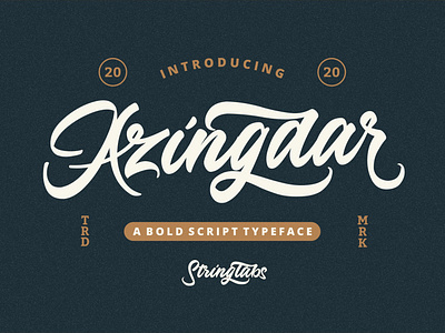 Azingdar - Retro Bold Script Font