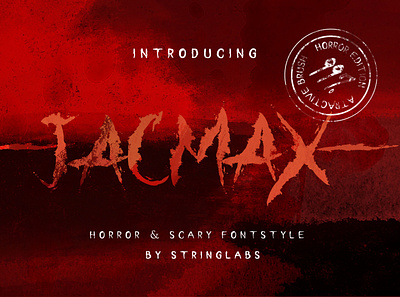 Jacmax - Horror Font blood brush creepy decorative display font halloween hardcore horror metal rock scary scream screamo wolf