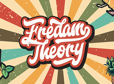 Fredam Theory - Retro Script Font 80s bold calligraphy classic cursive groovy handdrawn handlettering hipster lettering retro script sporty typeface vintage