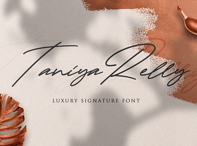 Taniya Relly - Luxury Signature Font calligraphy casual classy elegant feminime handdrawn handlettering handwritten ligature logotype luxury modern signature stylish whimsical