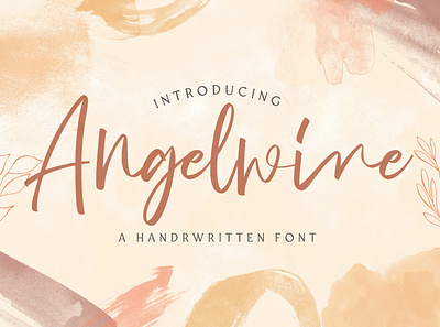 Angelwine - Handwritten Font calligraphy casual classy elegant feminime handdrawn handlettering handwritten ligature logotype luxury modern signature stylish whimsical