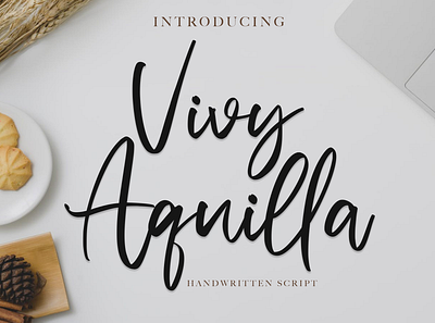 Vivy Aquilla - Handwritten Font calligraphy casual classy elegant feminime handdrawn handlettering handwritten ligature logotype luxury modern signature stylish whimsical