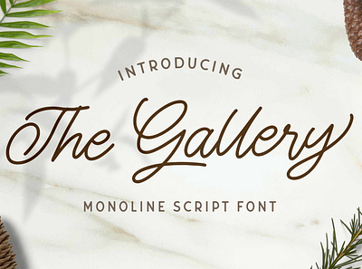 The Gallery - Monoline Script Font 80s calligraphy font grunge handdrawn handlettering handwritten line logotype mono monoline retro script vintage wedding